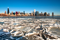 Icy lakefront